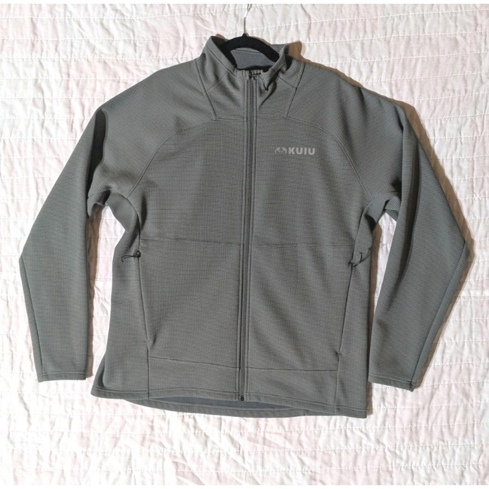 Kuiu Peloton 240 Fleece Jacket Full Zip Wind Resistant DWR Gray Hunting Mens XL